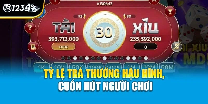 Tỷ lệ trả thưởng hậu hĩnh, cuốn hút người chơi